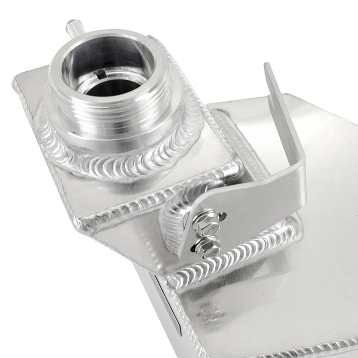 Mishimoto 13-2018 Ram 6.7L Cummins Aluminum Degas Tank - Natural - Bull Strap