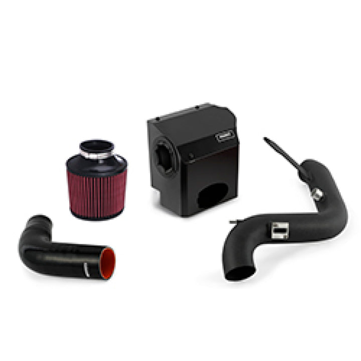 Mishimoto 14-15 Ford Fiesta ST 1.6L Performance Air Intake Kit - Wrinkle Black - Bull Strap