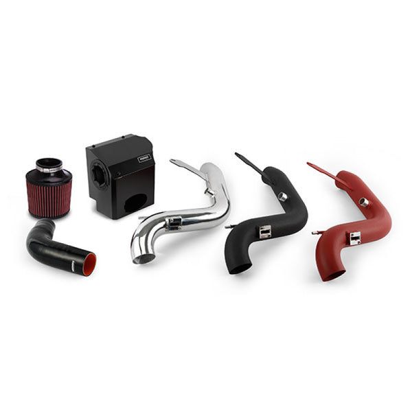 Mishimoto 14-15 Ford Fiesta ST 1.6L Performance Air Intake Kit - Wrinkle Red - Bull Strap