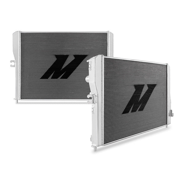 Mishimoto 14-19 Chevrolet Corvette Performance Aluminum Radiator (Silver) - Bull Strap
