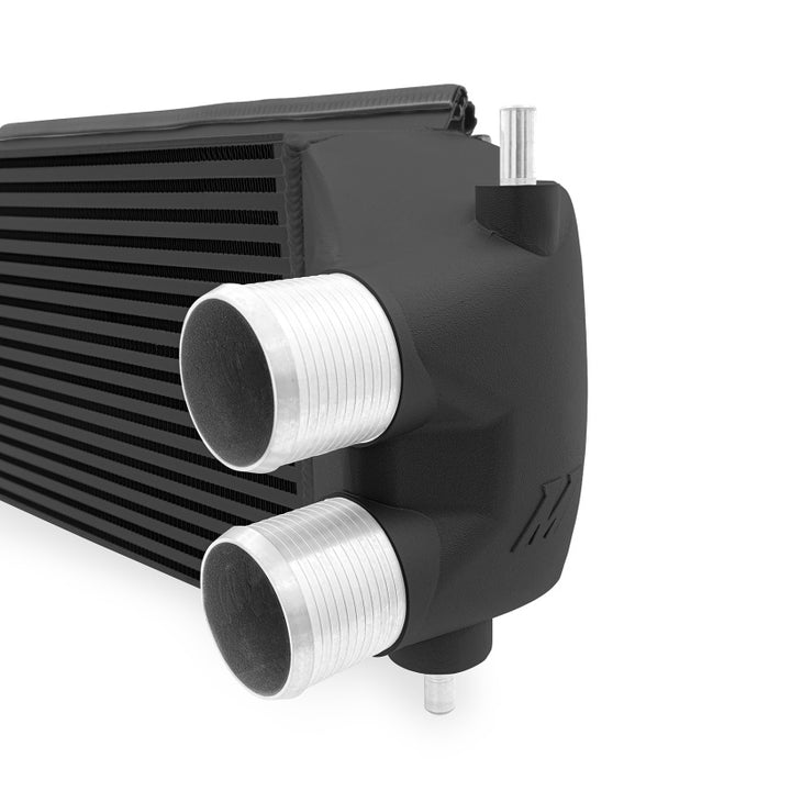 Mishimoto 15-16 Ford F-150 EcoBoost 3.5L Black Performance Intercooler Kit w/ Polished Pipes - Bull Strap