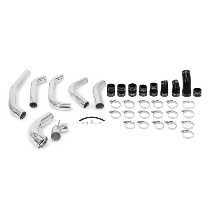 Mishimoto 15-16 Ford F-150 EcoBoost 3.5L Black Performance Intercooler Kit w/ Polished Pipes - Bull Strap