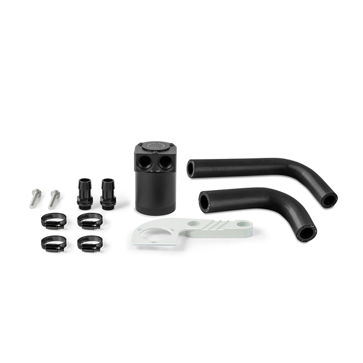 Mishimoto 15-20 BMW F8X M3/M4 Baffled Oil Catch Can - Alpine White - Bull Strap