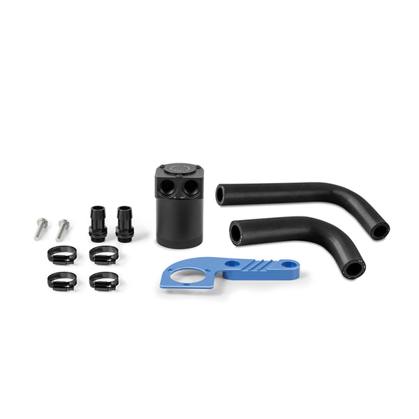 Mishimoto 15-20 BMW F8X M3/M4 Baffled Oil Catch Can - Yas Marina Blue - Bull Strap