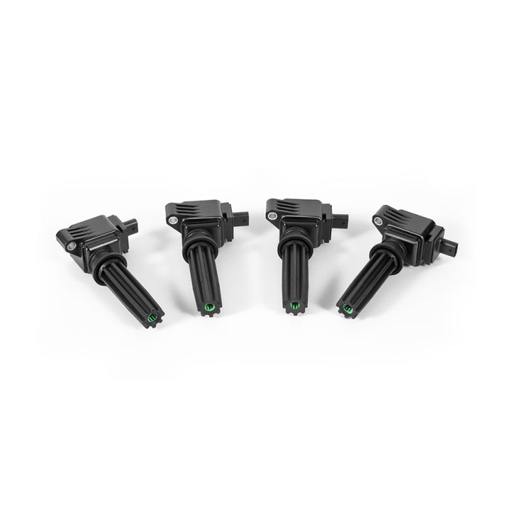 Mishimoto 15+ Ford Mustang EcoBoost 2.3L / 12-18 Ford Focus ST Ignition Coil Set of 4 - Bull Strap