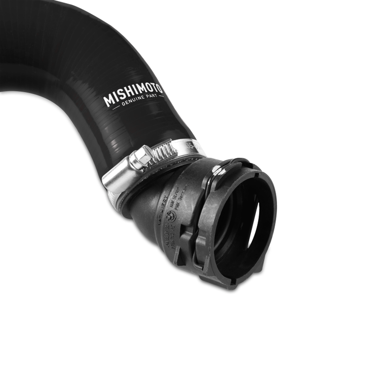 Mishimoto 15+ Ford Mustang GT Black Silicone Upper Radiator Hose - Bull Strap
