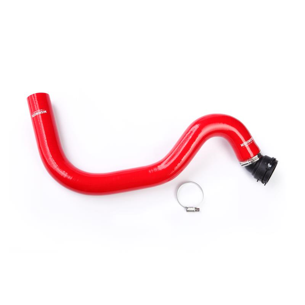 Mishimoto 15+ Ford Mustang GT Red Silicone Upper Radiator Hose - Bull Strap