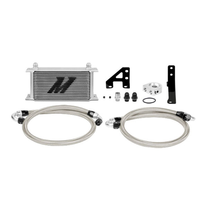 Mishimoto 15 Subaru STI Oil Cooler Kit - Silver - Bull Strap