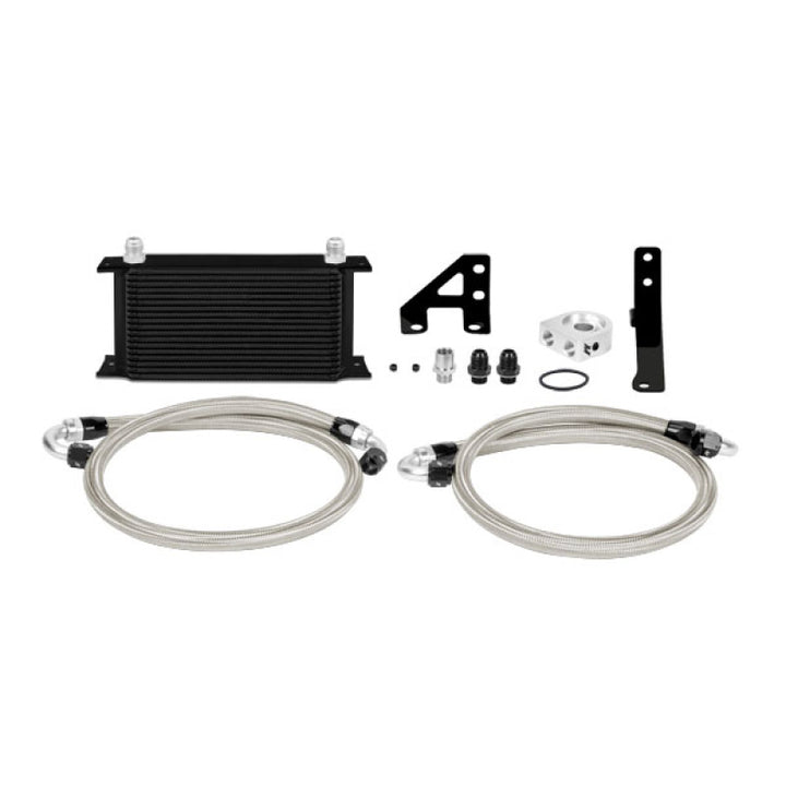 Mishimoto 15 Subaru STI Thermostatic Oil Cooler Kit - Black - Bull Strap