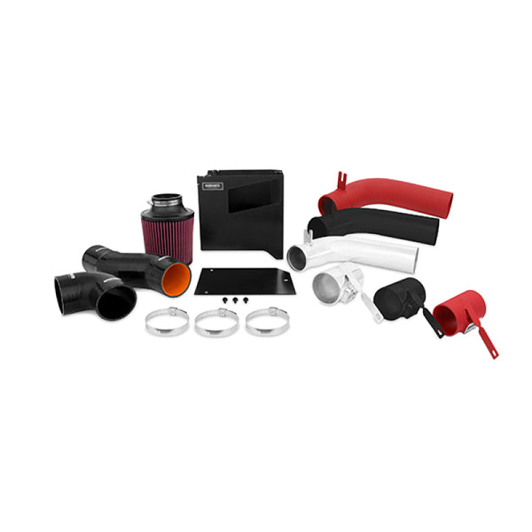 Mishimoto 15 Subaru WRX Performance Air Intake Kit w/ Box - Wrinkle Red - Bull Strap