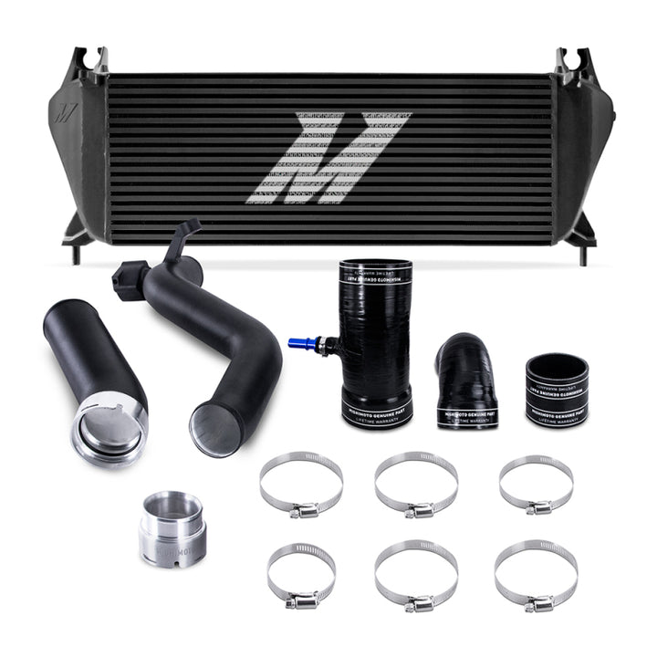 Mishimoto 19+ Ford Ranger 2.3L EcoBoost Intercooler Kit - Black + MWBK Pipes - Bull Strap
