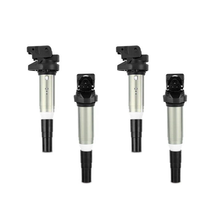 Mishimoto 2002+ BMW M54/N20/N52/N54/N55/N62/S54/S62 Four Cylinder Ignition Coil Set of 4 - Bull Strap
