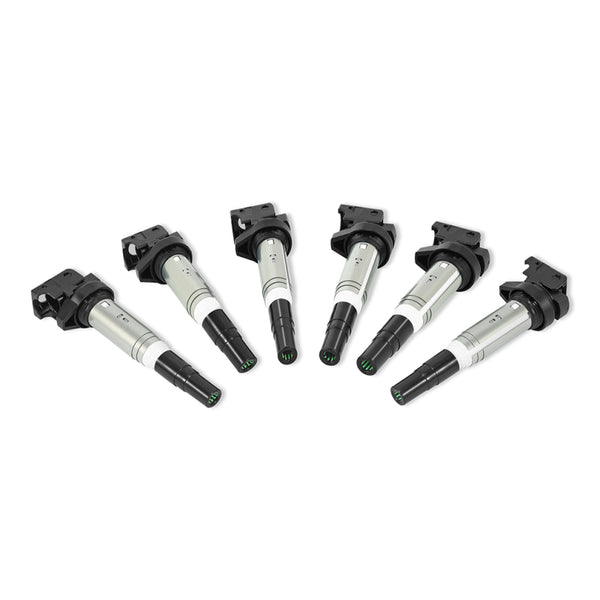 Mishimoto 2002+ BMW M54/N20/N52/N54/N55/N62/S54/S62 Six Cylinder Ignition Coil Set of 6 - Bull Strap