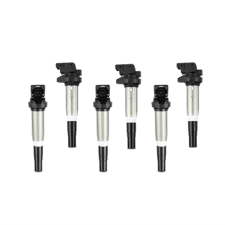 Mishimoto 2002+ BMW M54/N20/N52/N54/N55/N62/S54/S62 Six Cylinder Ignition Coil Set of 6 - Bull Strap