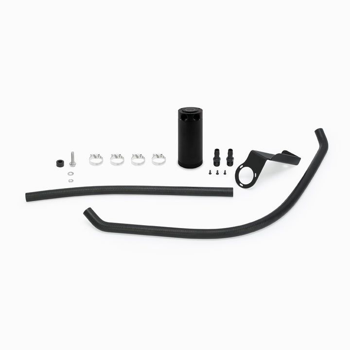 Mishimoto 2009+ Dodge Ram 5.7L Baffled Oil Catch Can Kit - Black - Bull Strap