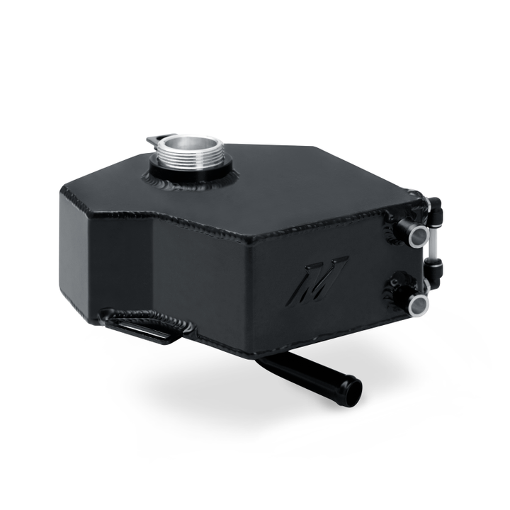 Mishimoto 2014+ Ford Fiesta ST Aluminum Coolant Expansion Tank - Black - Bull Strap