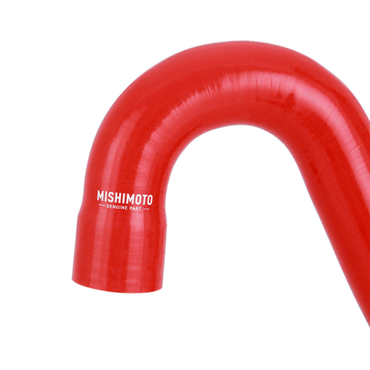 Mishimoto 2015+ Ford Mustang GT Silicone Lower Radiator Hose - Red - Bull Strap