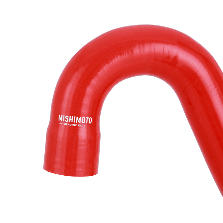 Mishimoto 2015+ Ford Mustang GT Silicone Lower Radiator Hose - Red - Bull Strap