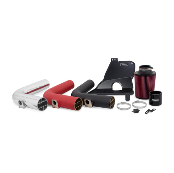 Mishimoto 2015 Subaru STi Performance Intake - Wrinkle Red - Bull Strap