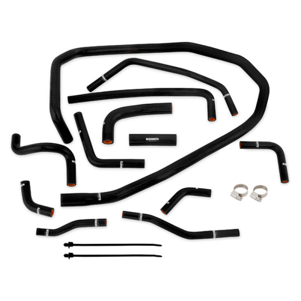 Mishimoto 2015 Subaru WRX Black Silicone Radiator Coolant Ancillary Hoses Kit - Bull Strap