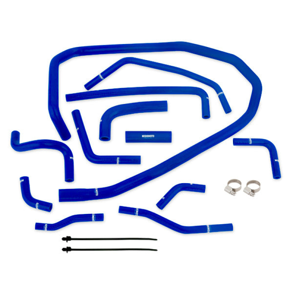 Mishimoto 2015 Subaru WRX Blue Silicone Radiator Coolant Ancillary Hoses Kit - Bull Strap
