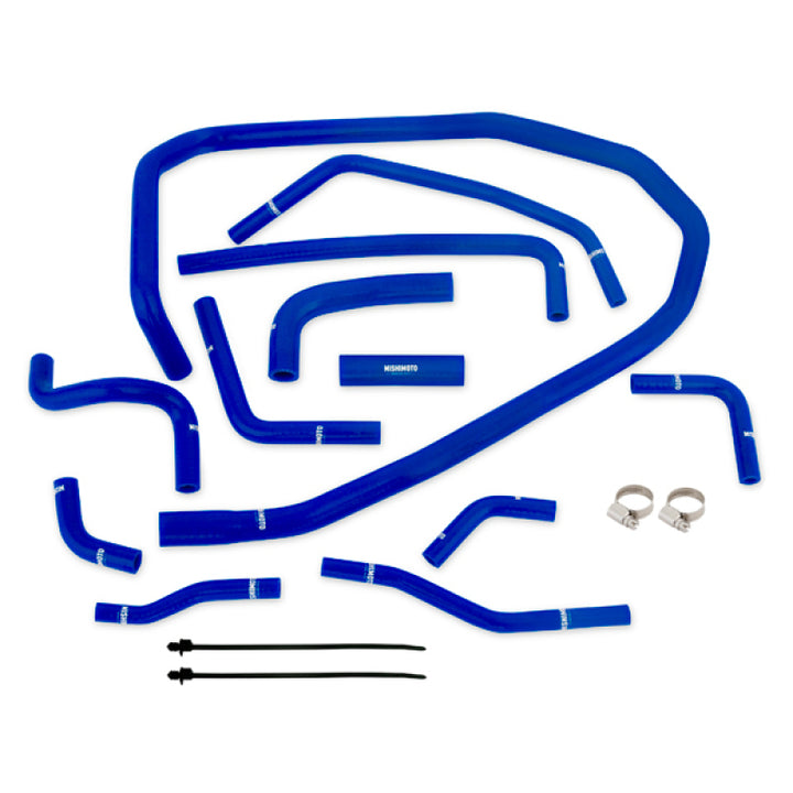 Mishimoto 2015 Subaru WRX Blue Silicone Radiator Coolant Ancillary Hoses Kit - Bull Strap