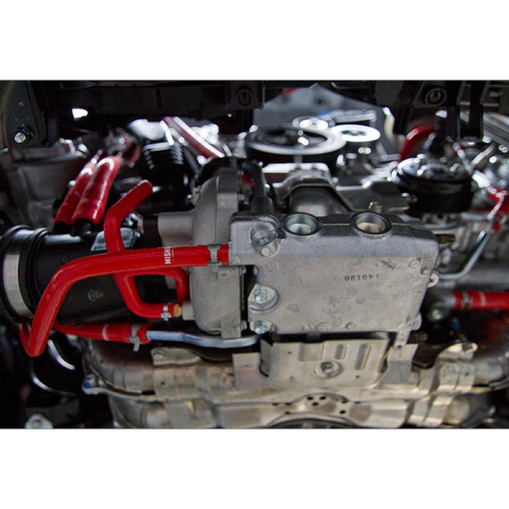 Mishimoto 2015 Subaru WRX Blue Silicone Radiator Coolant Ancillary Hoses Kit - Bull Strap