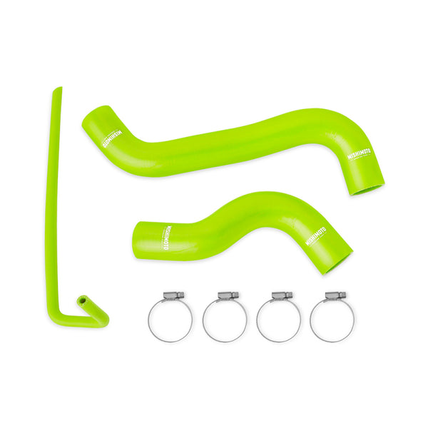 Mishimoto 2015+ Subaru WRX Silicone Radiator Coolant Hose Kit - Neon Yellow - Bull Strap