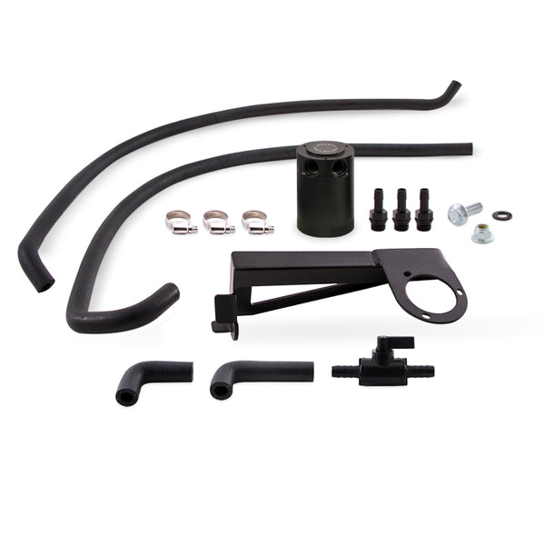 Mishimoto 2016+ Ford Focus RS Baffled Oil Catch Can Kit - Black - Bull Strap