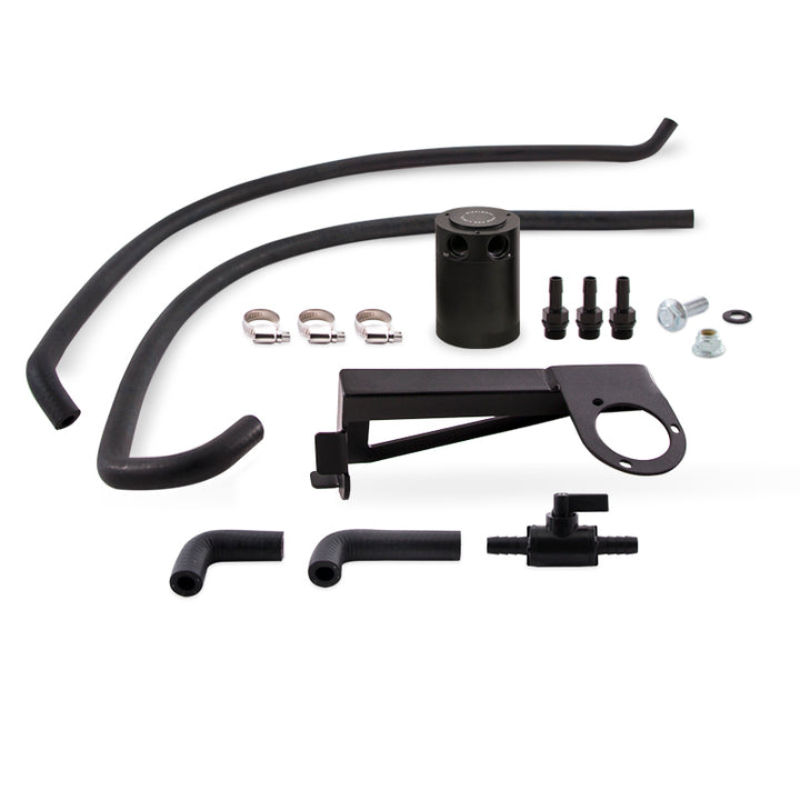 Mishimoto 2016+ Ford Focus RS Baffled Oil Catch Can Kit - Black - Bull Strap