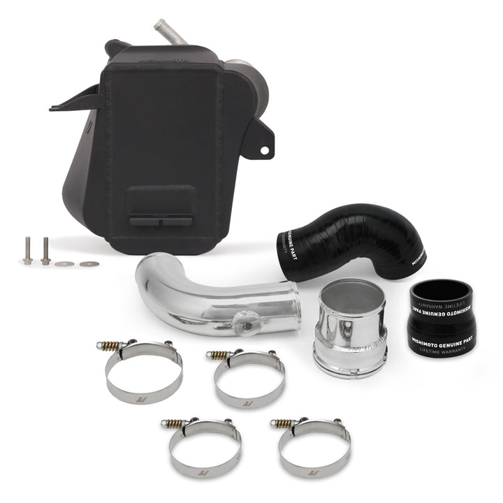 Mishimoto 2017+ Ford 6.7L Powerstroke Air-To-Water Intercooler - Micro-Wrinkle Black - Bull Strap