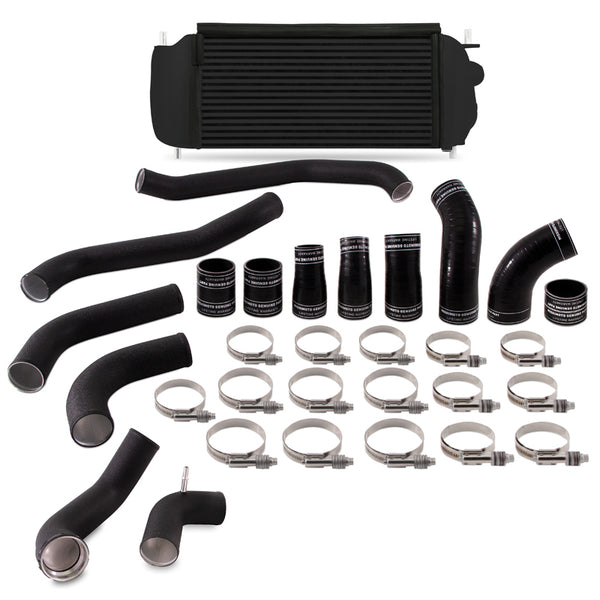 Mishimoto 2017+ Ford F150 3.5L EcoBoost Performance Intercooler Kit - Black Cooler Black Pipes - Bull Strap