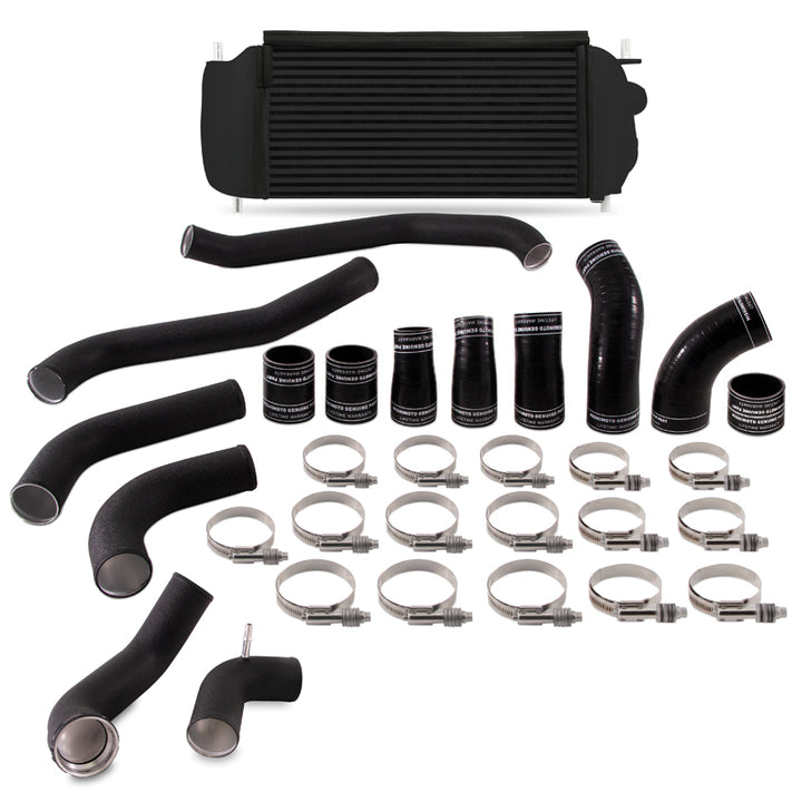 Mishimoto 2017+ Ford F150 3.5L EcoBoost Performance Intercooler Kit - Black Cooler Black Pipes - Bull Strap