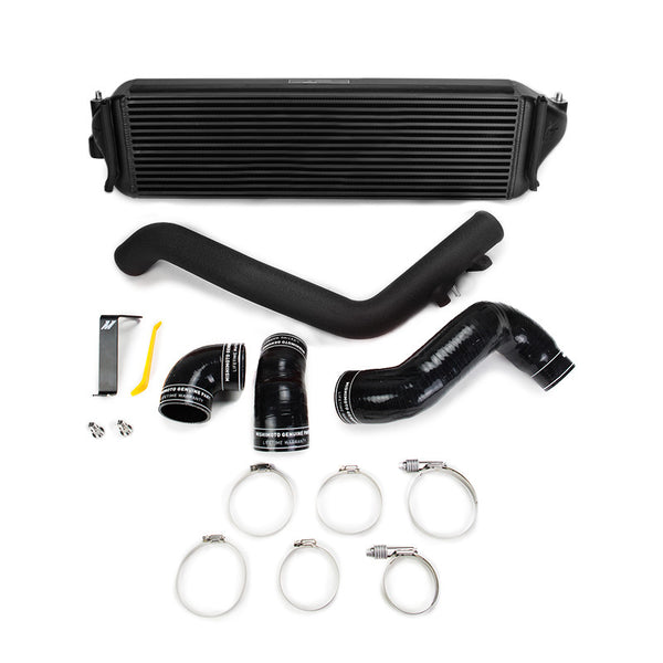 Mishimoto 2017+ Honda Civic Type R Intercooler Kit - Black Intercooler Black Pipes - Bull Strap