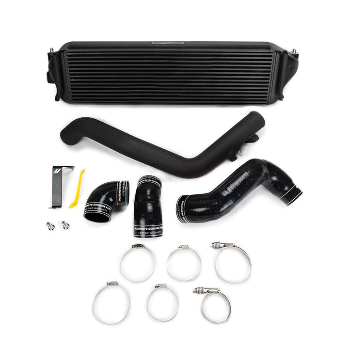 Mishimoto 2017+ Honda Civic Type R Intercooler Kit - Black Intercooler Black Pipes - Bull Strap