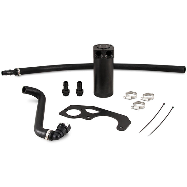 Mishimoto 2018+ Jeep Wrangler JL 2.0L Baffled Oil Catch Can Kit - Black - Bull Strap