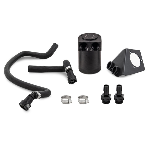 Mishimoto 2020+ Chevrolet Corvette C8 Baffled Oil Catch Can Kit (PCV Side) - Black - Bull Strap