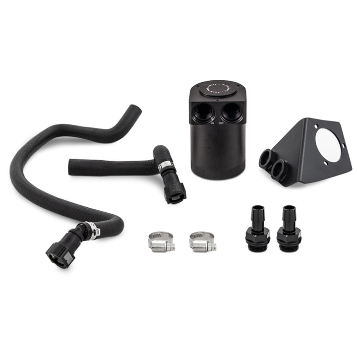 Mishimoto 2020+ Chevrolet Corvette C8 Baffled Oil Catch Can Kit (PCV Side) - Black - Bull Strap