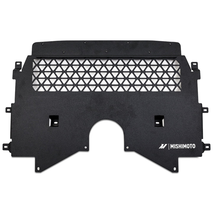 Mishimoto 2021+ BMW G80/G82/G87 M2/M3/M4 Skid Plate Engine - Wrinkle Black - Bull Strap