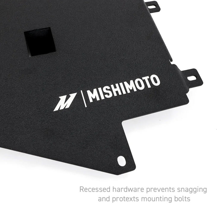 Mishimoto 2021+ BMW G80/G82/G87 M2/M3/M4 Skid Plate Engine - Wrinkle Black - Bull Strap