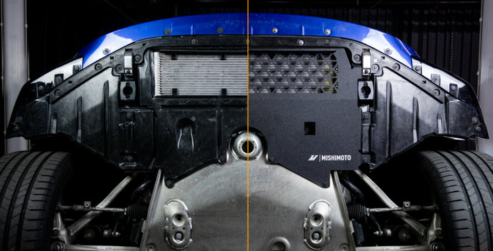 Mishimoto 2021+ BMW G80/G82/G87 M2/M3/M4 Skid Plate Engine - Wrinkle Black - Bull Strap
