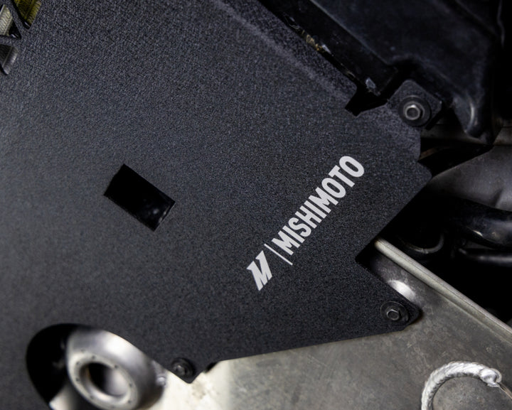 Mishimoto 2021+ BMW G80/G82/G87 M2/M3/M4 Skid Plate Engine - Wrinkle Black - Bull Strap