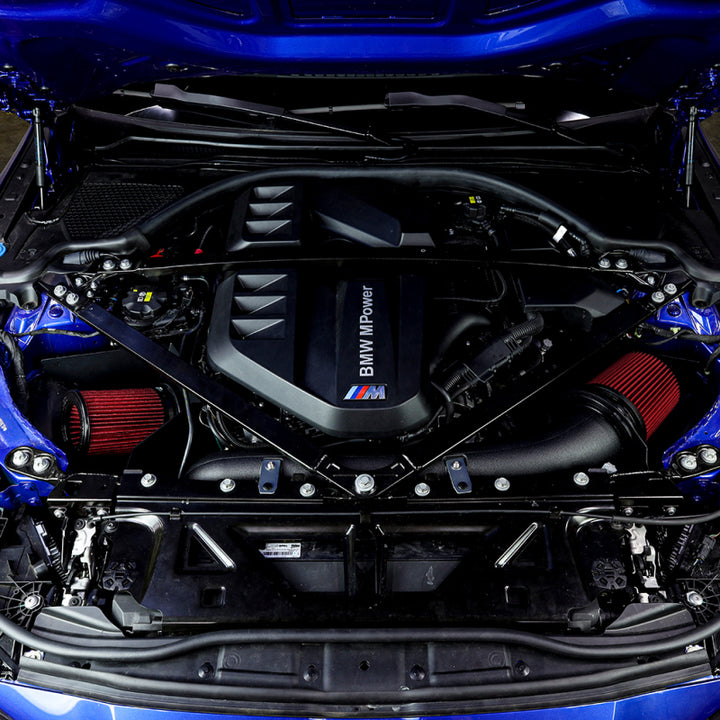 Mishimoto 2021+ BMW G8X M3/M4 3.0L S58B30 Open Airbox Performance Intake - Bull Strap