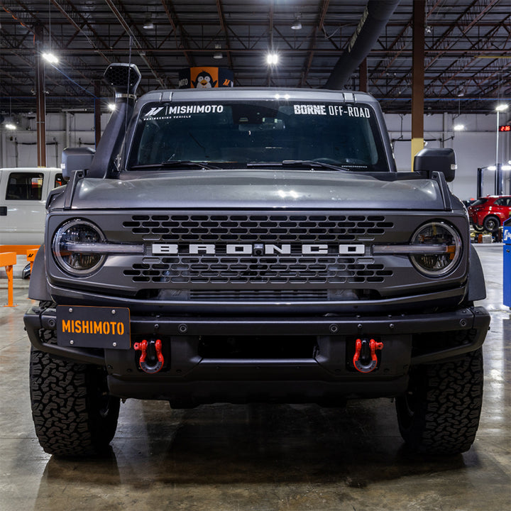 Mishimoto 2021+ Ford Bronco Modular Bumper License Plate Relocation - Bull Strap