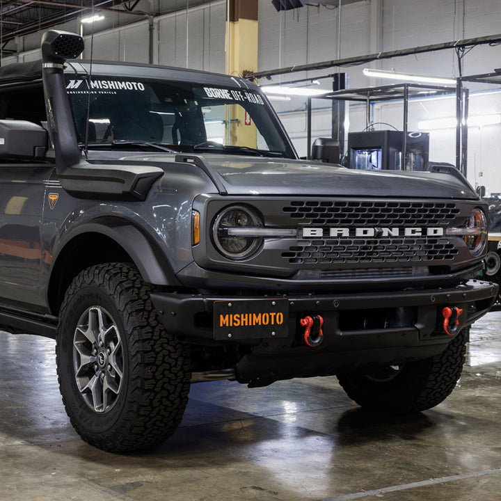 Mishimoto 2021+ Ford Bronco Modular Bumper License Plate Relocation - Bull Strap
