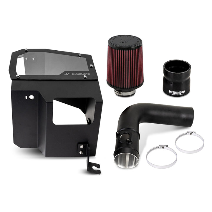 Mishimoto 2022+ Subaru WRX Performance Air Intake - Oiled Filter - Micro-Wrinkle Black - Bull Strap
