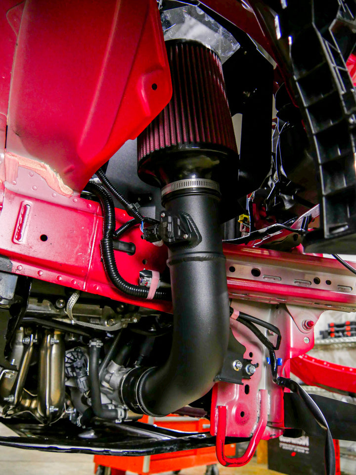 Mishimoto 2022+ Subaru WRX Performance Air Intake - Oiled Filter - Micro-Wrinkle Black - Bull Strap