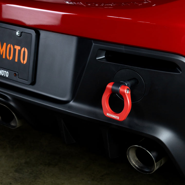 Mishimoto 2023+ Toyota GR Corolla Tow Hook (Front), Red - Bull Strap