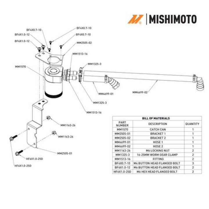 Mishimoto 2024+ Ford Mustang V8 Oil Catch Can - PCV Side - Bull Strap
