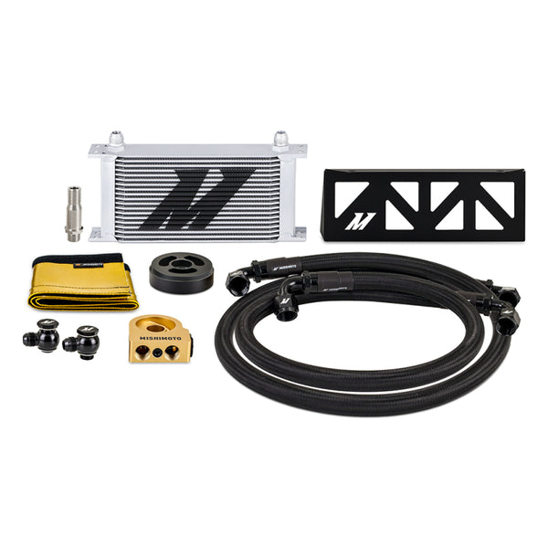 Mishimoto 22+ Subaru BRZ/Toyota GR86 Oil Cooler Kit Thermostatic - Silver - Bull Strap